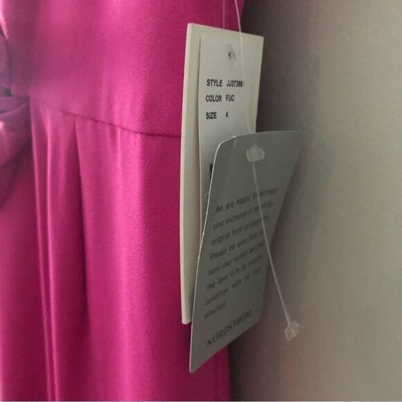 Julia Jordan Fuchsia Pink V Neck Tie Waist Jumpsuit NEW - Picture 6 of 8